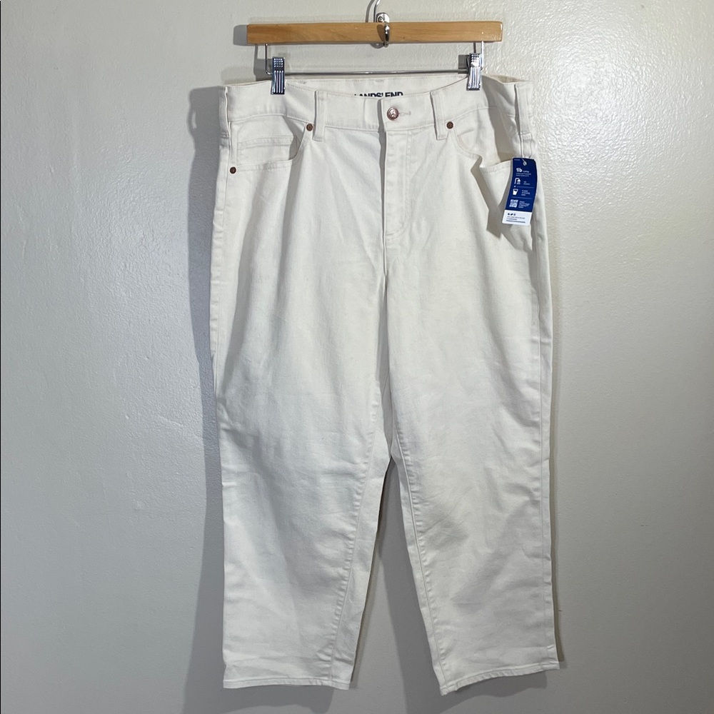 NWT Lands' End Cream Denim Pants